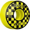 Bones Wheels 100's OG V4 Block Party Yellow Skateboard Wheels - 53mm 100a (Set of 4)