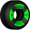 Bones Wheels 100's OG V5 Black / Green Skateboard Wheels - 54mm 100a (Set of 4)