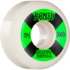 Bones Wheels 100's OG V5 White / Green Skateboard Wheels - 54mm 100a (Set of 4)