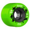 Bones Wheels ATF Rough Rider Skull Bones Green Skateboard Wheels - 56mm 80a (Set of 4)