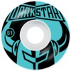 Darkstar Skateboards Divide Black / Aqua Skateboard Wheels - 51mm 99a (Set of 4)