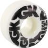 DGK Skateboards Street Formula Black / White Skateboard Wheels - 54mm 101a (Set of 4)