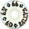 Dogtown Skateboards K-9 Rallys White Skateboard Wheels - 60mm 99a (Set of 4)