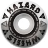 Hazard Wheels CP Formula Radial Melt White / Silver Skateboard Wheels - 58mm 101a (Set of 4)