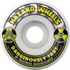 Hazard Wheels CS Formula Conical Alarm White / Yellow Skateboard Wheels - 52mm 101a (Set of 4)