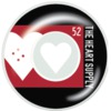 The Heart Supply Skateboards Even White / Red Skateboard Wheels - 52mm 99a (Set of 4)