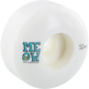 Meow Skateboards Stacked Logo White Skateboard Wheels - 52mm 100a (Set of 4)