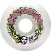 Opera Skateboards SOS Fire Mask Hardline Conical White Skateboard Wheels - 58mm 101a (Set of 4)