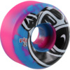 Pig Wheels Pig Head Conical Blue / Pink Swirl Skateboard Wheels - 52mm 101a (Set of 4)