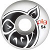 Pig Wheels Pig Head Natural Skateboard Wheels - 54mm 101a (Set of 4)