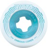 Ricta Wheels Chrome Core White / Teal Skateboard Wheels - 53mm 99a (Set of 4)