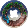 Santa Cruz Skateboards Hairballs 50-50 White / Blue Skateboard Wheels - 53mm 95a (Set of 4)