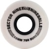 Sector 9 Nineballs Opaque White Skateboard Wheels - 61mm 78a (Set of 4)