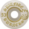 Spitfire Wheels Burners White / Gold Skateboard Wheels - 53mm 99a (Set of 4)