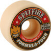 Spitfire Wheels Formula Four Conical Full White w/ Red Skateboard Wheels - 53mm 101a (Set of 4)