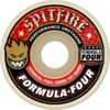 Spitfire Wheels Formula Four Conical Full White / Red Skateboard Wheels - 58mm 101a (Set of 4)