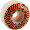 Spitfire Wheels Formula Four Classic Swirl White w/ Orange Skateboard Wheels - 53mm 99a (Set of 4)