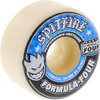 Spitfire Wheels Formula Four Conical Full White w/ Blue Skateboard Wheels - 54mm 99a (Set of 4)