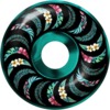 Spitfire Wheels Formula Four Classic Floral Teal / Black Swirl Skateboard Wheels - 53mm 99a (Set of 4)
