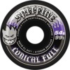 Spitfire Wheels Formula Four Conical Full Black / Silver / Purple Skateboard Wheels - 54mm 99a (Set of 4)