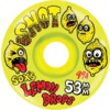 Snot Wheel Co. Lemon Drops Conical Yellow Skateboard Wheels - 53mm 99a (Set of 4)