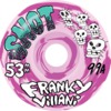 Snot Wheel Co. Franky Villani Skulls Pink Swirl Skateboard Wheels - 53mm 99a (Set of 4)