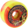 Speedlab Wheels Kamikaze Yellow / Red Swirl Skateboard Wheels - 65mm 97a (Set of 4)