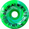 Speedlab Wheels 9th Street DIY Green / White Swirl Skateboard Wheels - 59mm 101a (Set of 4)