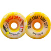Speedlab Wheels Bill Danforth Pro Model Yellow / White Swirl Skateboard Wheels - 58mm 97a (Set of 4)