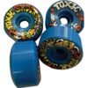 Toxic Skate Wheels Superthane Toxic Shock Blue Skateboard Wheels - 56mm 104a (Set of 4)