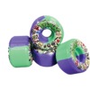 Toxic Skate Wheels Team 50/50 Green / Purple Skateboard Wheels - 54mm 102a (Set of 4)