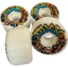 Toxic Skate Wheels Team Solid White Skateboard Wheels - 58mm 102a (Set of 4)