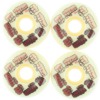 Toy Machine Skateboards Fists Colors C-Line White Skateboard Wheels - 54mm 100a (Set of 4)