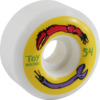 Toy Machine Skateboards FOS Arms White / Yellow Skateboard Wheels - 54mm 99a (Set of 4)