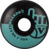 Vol. 1 Wheels No. 1 Black / Teal Skateboard Wheels - 53mm 99a (Set of 4)