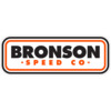 Bronson Speed Co 1.5" x 4.5" Patch Logo White / Orange / Black Skate Sticker