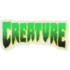 Creature Skateboards 4" x 2" Logo Clear Dark Green Skate Sticker
