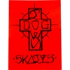 Dogtown Skateboards 4" Ese Cross Red / Black Skate Sticker