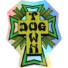 Dogtown Skateboards 2" Holographic Cross Green Skate Sticker