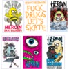 Heroin Skateboards 12 Pack Haunted House Assorted Skate Stickers