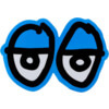 Krooked Skateboards Large Die-Cut Eyes Skate Sticker Assorted Colors