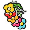 Krooked Skateboards Small Wild Style Flowers Skate Sticker