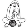 OJ Wheels 3.7" x 4.5" Jazz Dawgs Mylar Black / White Skate Sticker