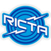 Ricta Wheels 3.25" x 2.77" Rings Blue / White Skate Sticker
