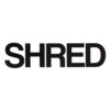 Shred Stickers 4.5"x 1.5" Printed Shred Bold White / Black Skate Sticker