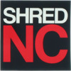 Shred Stickers 3" Printed Shred NC Stack Black / White / Red Skate Sticker