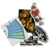 The Heated Wheel Skateboards 5 Pack Sticker Pack #1 Assorted Skate Stickers