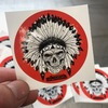 Warehouse Skateboards Native Skull Skate Sticker - 2.5" x 2.5"