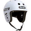 ProTec Skateboard Pads Classic Matte White Full Cut Skate Helmet - X-Large / 23.6" - 24.4"