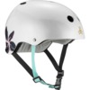 Triple 8 Skateboard Pads Certified Sweatsaver Floral White Skate Helmet - XS/S